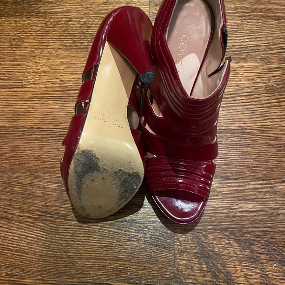 Coye Nokes Red Leather Ankle booties 37 or US 7 - Picture 5 of 6